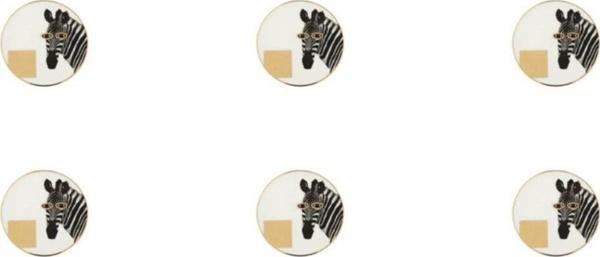Porland Wild Life Zebra Bardak Altlığı 10cm 6'lı 04alm006624 - Image 1