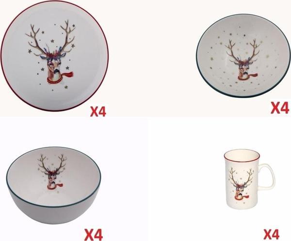 Porland Winter Kahvaltı Ve Servis Takımı 4 Kişilik 16 Parça - Image 1