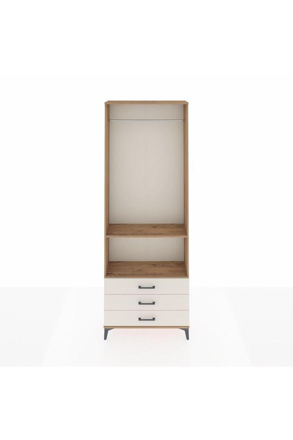 Dienni Arges Dolap 2 Raflı 3 Çekmeceli 1 Askılı 88 x 30 x 243 cm Çam - Aytaşı - Image 1