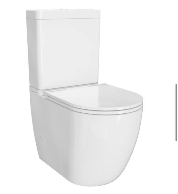 S55 DUVARA SIFIR KANALSIZ KLOZET+REZERVUAR+İÇ TAKIM+KLOZET KAPAĞI SET   - Image 1