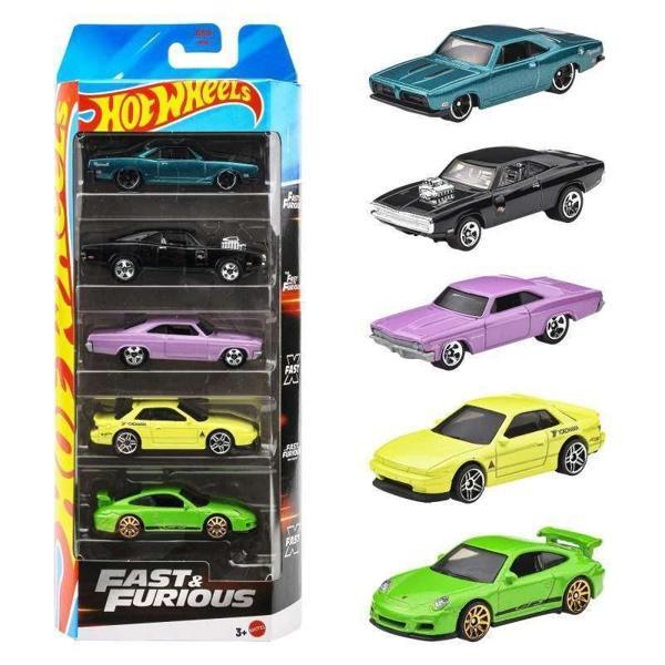 Hot Wheels Fast and Furious 5'li Araba Seti JDR19 - Image 1