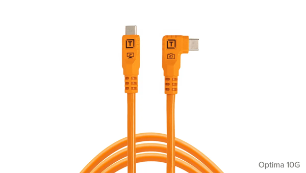 TetherPro Optima 10G USB-C Straight to Right Angle Cable - Image 1