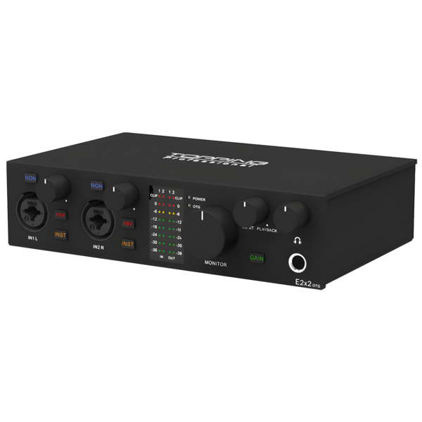 Topping Professional E2x2 OTG Ses Kartı (Siyah) - Image 1