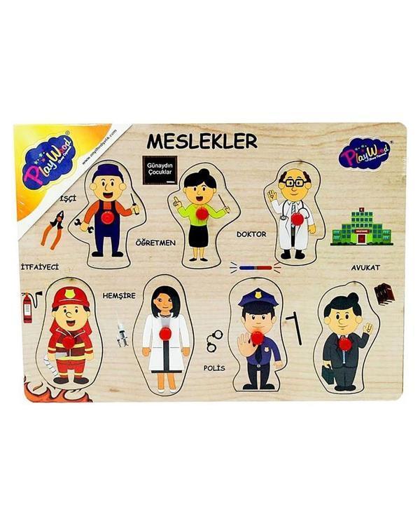Ahşap Tutmalı Puzzle Meslekler 3 ONY165 PlayWood - Image 1