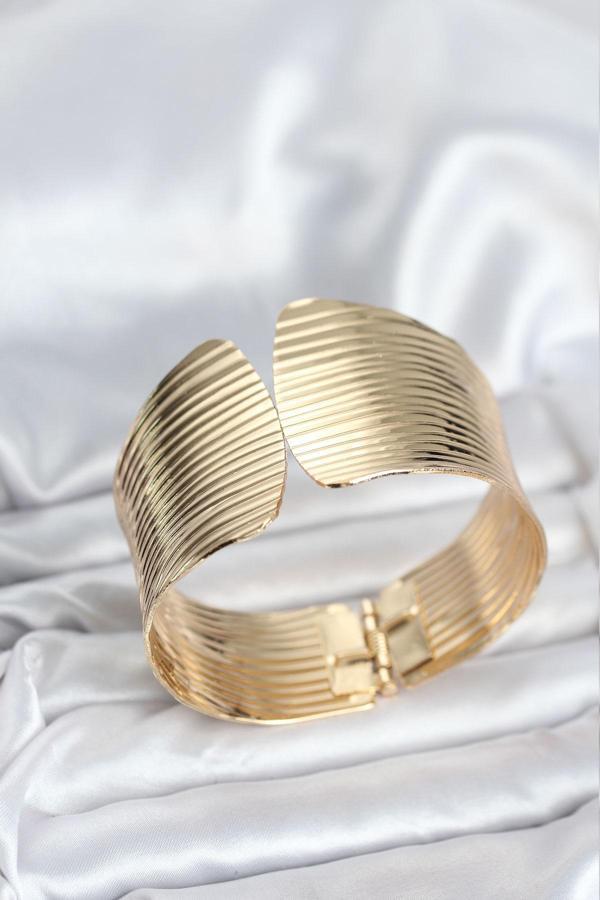 Pirinç Gold Renk Levha Model Kadın Bileklik - EBJ251025W38276 - Image 1