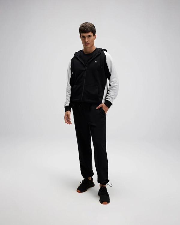 Ellesse EM560 Erkek Siyah Fermuarlı Kapüşonlu Siyah Sweat - Image 1
