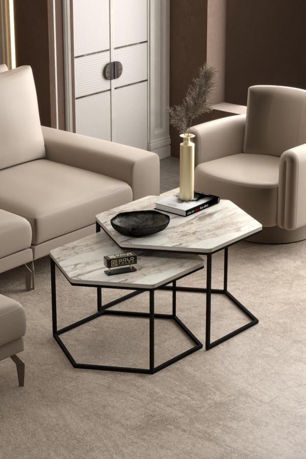 Orta Sehpa Altıgen İkili Lüx Efes - Image 1