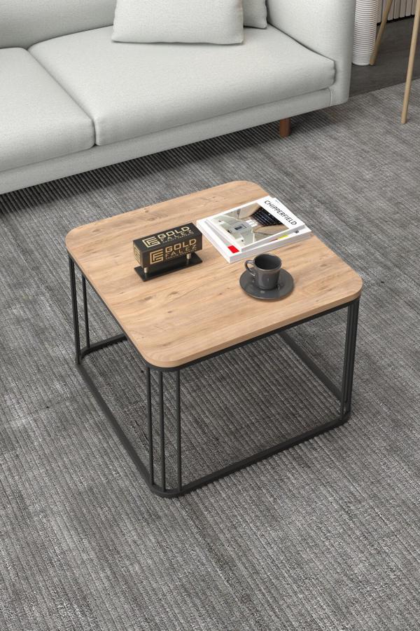 Orta Sehpa Ve Zigon Sehpa Oval Lüx 5'Li Set Beyaz - Image 1