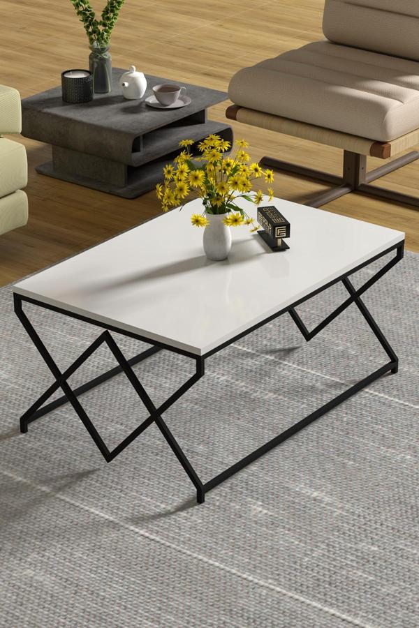 Orta Sehpa Ve Zigon Yan Sehpa Flora Set Efes - Image 1