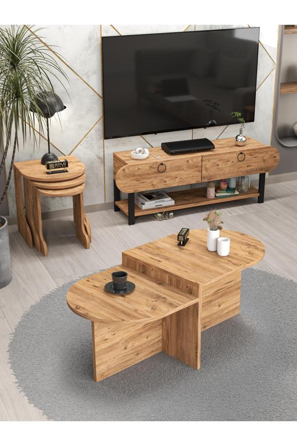 Ayakkabılık Ahşap 2 Kapaklı Metal Raflı 4 Katlı Çok Amaçlı Beyaz - Image 1