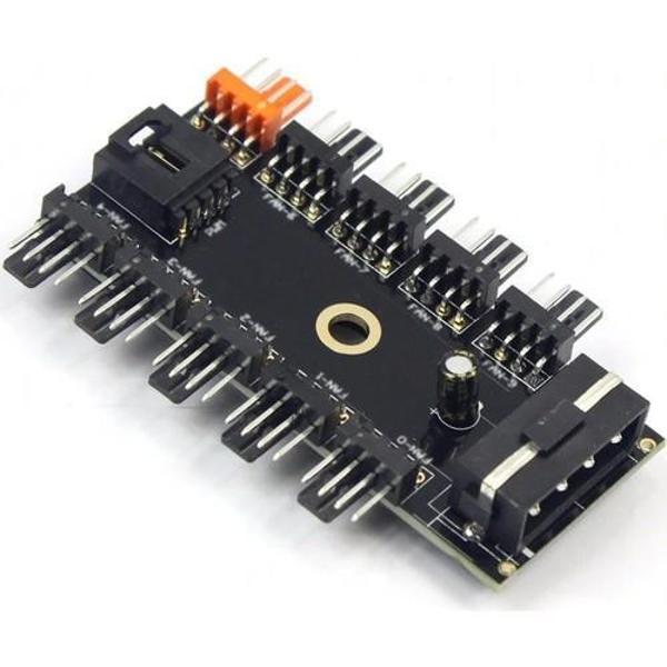 PrimeX PX-4337 4 Pin Girişli 10 Port Fan Çoklayıcı Kart - Image 1