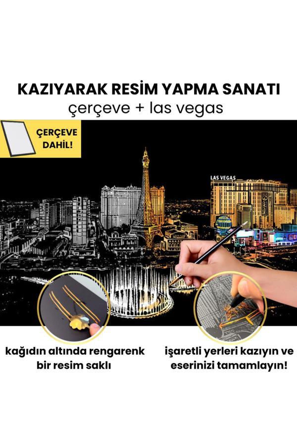Minyaturia Kazı Ve Çerçevele Hobi Seti, Kendi Tablonu Oluştur - Kazıyarak Resim Çizme Kiti, Çerçeve Dahil - Image 1