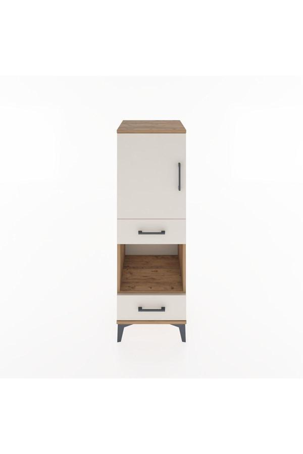 Dienni Hyperion Dolap 3 Raflı 2 Çekmeceli 1 Kapaklı 44 x 44 x 134 cm Çam - Aytaşı - Image 1