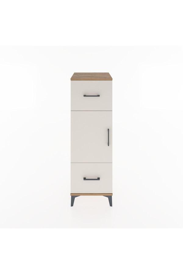 Dienni Hyperion Dolap 2 Raflı 2 Çekmeceli 1 Kapaklı 44 x 44 x 134 cm Çam - Aytaşı - Image 1