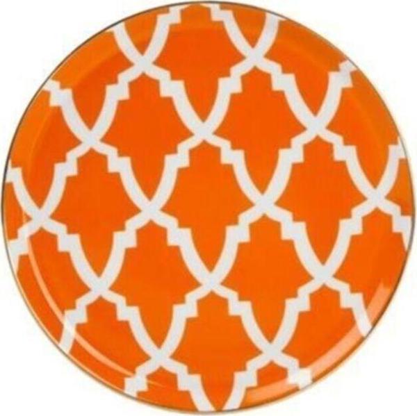 Porland Morocco Desen Turuncu 20cm Pasta Tabağı - 162920 - Image 1
