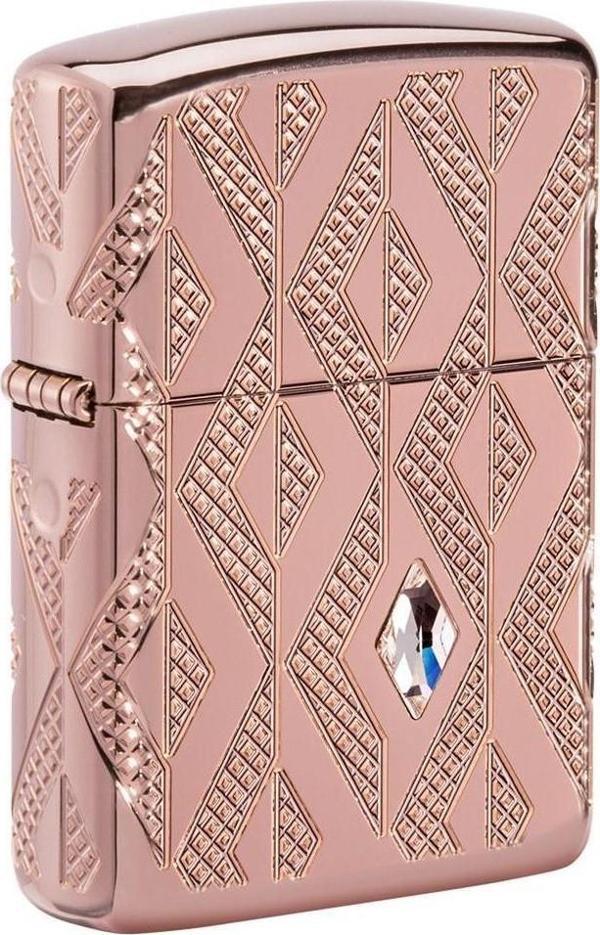 Zippo Çakmak 49702 Armor Geometric Diamond Pattern Design - Image 1