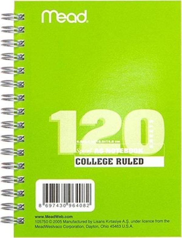 Mead Çizgili Defter Tel Spiralli A6 120 Yaprak - Image 1