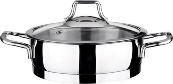 Leggno 18 Cm Cam Kapaklı Çelik Sahan (VIT1316SHK18) - Image 1