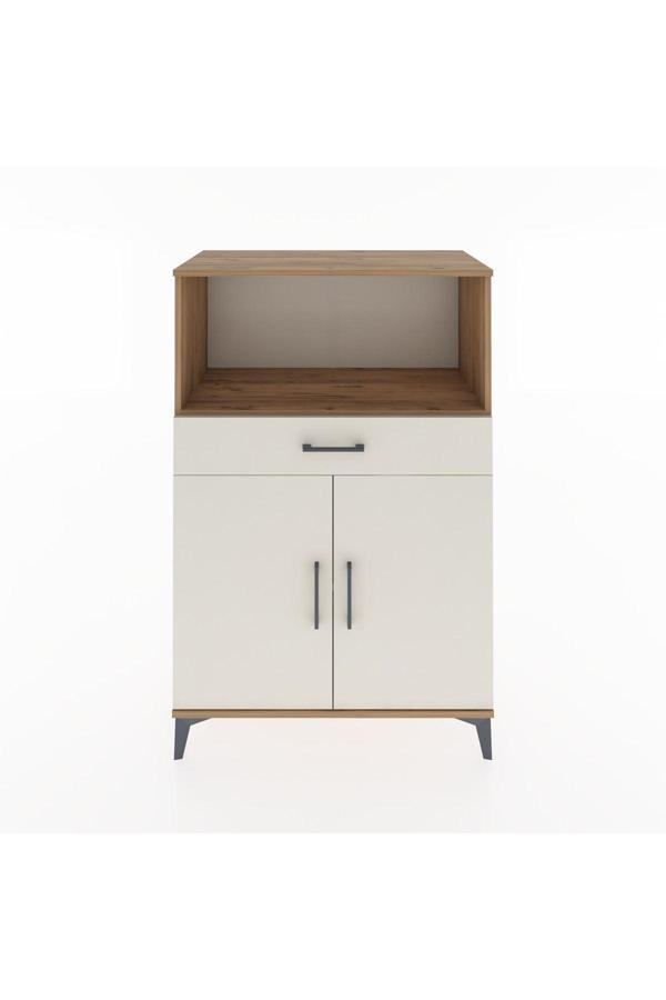 Hyperion Dolap 2 Raflı Tek Çekmeceli 2 Kapaklı 88x44x134 Çam-Aytaşı - Image 1