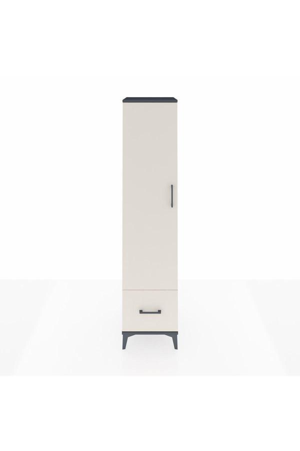 Dienni Hyperion Dolap 3 Raflı 1 Çekmeceli 1 Askılı 44 x 44 x 195 cm Antrasit - Aytaşı - Image 1