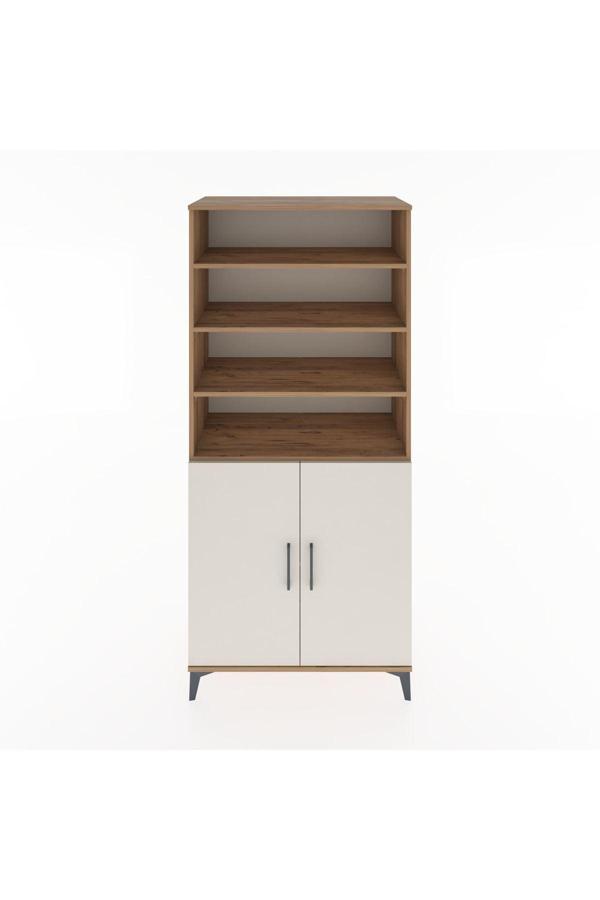 Hyperion Dolap 5 Raflı 2 Kapaklı 88x44x195 Çam-Aytaşı - Image 1