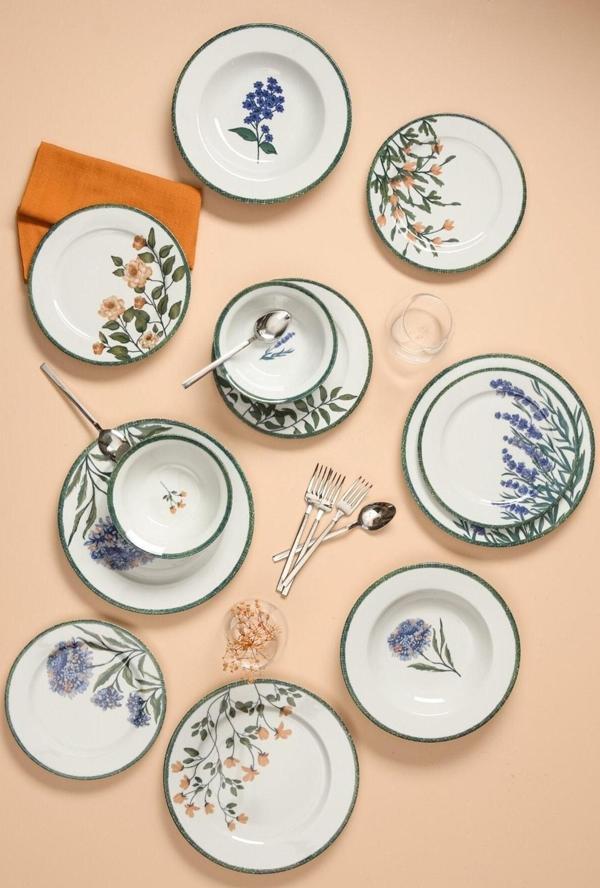 Porland Flower Garden Yeni Desen 6 Kişilik Yemek Takımı 24 Parça - Image 1