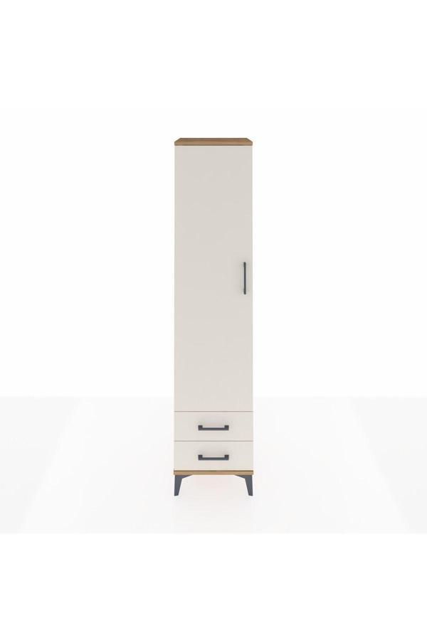 Hyperion Dolap 2 Raflı 2 Çekmeceli Tek Askılı 44x44x195 Çam-Aytaşı - Image 1