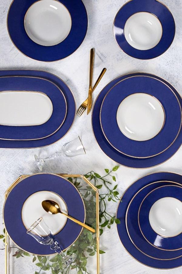 Porland Madeleine Lacivert 27 Parça 6 Kişilik Yemek Takımı - Image 1