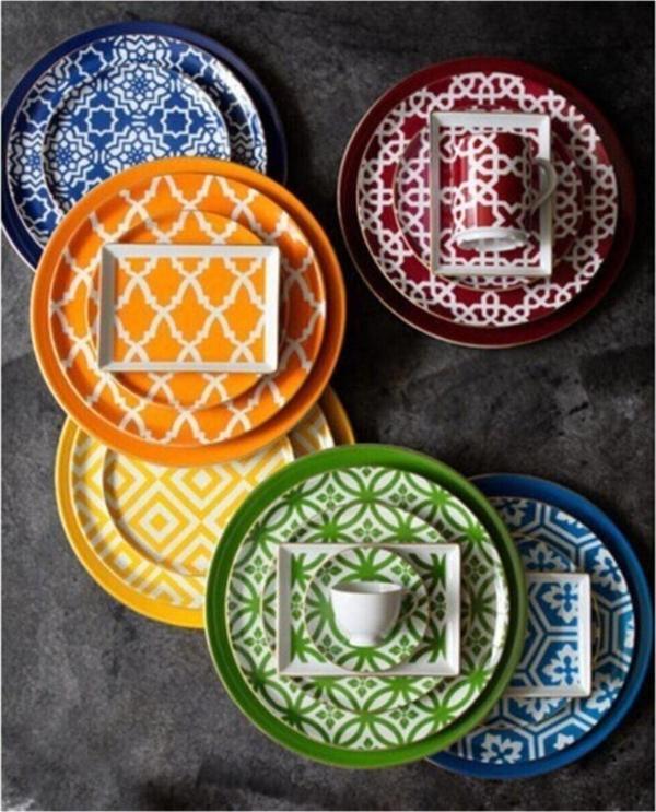 Porland Morocco Desen Karma Renk 24 Parça 6 Kişilik Yemek Takımı - Image 1