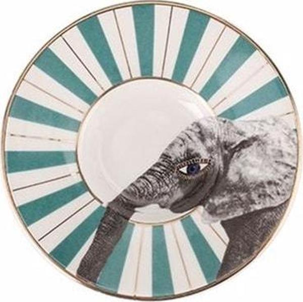 Porland Wild Life Elephant Çay Tabağı 11cm - Image 1