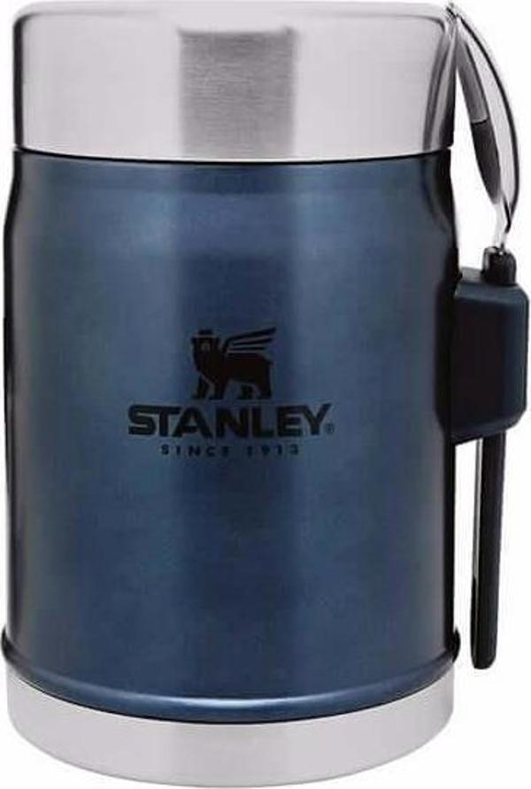 Stanley 10-09382-006 Klasik Paslanmaz Çelik Lacivert Yemek Termosu Kaşıklı 0,40 lt - Image 1
