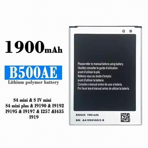 Samsung Galaxy S4 Mini B500AE B500BE Pil 1900mAh i9192 i9195 i9190 i9198 j110 i435 i257 - Image 1