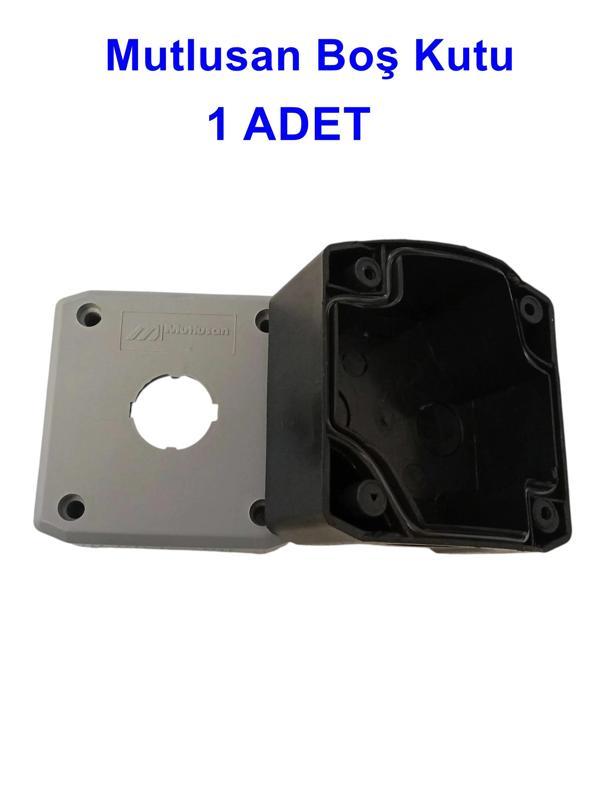 MUTLUSAN 1li Boş Buton Kutusu Gri/Siyah Eurobox (Etanj Tekli Buton Kutusu) - Image 1