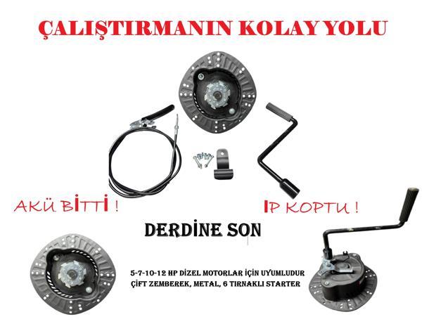 KAAN 58 S DİZEL UYUMLU MARŞLI,KURMALI STARTER - Image 1