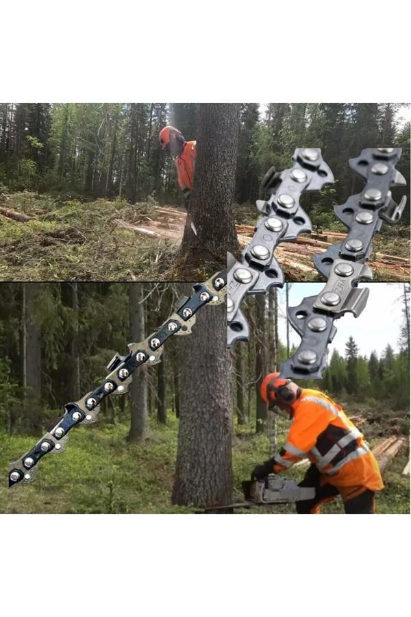 HUSQVARNA 550 XP MARK MOTORLU TESTERE UYUMLU ÇELİK IŞIL İŞLEMLİ SERT SEMENTELİ ZİNCİR - Image 1