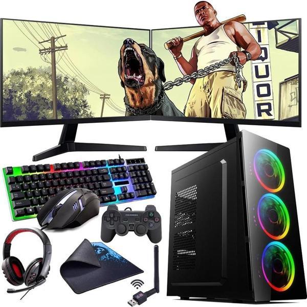 I5 10400F 16GB 240SSD 1TB HDD 4GB GTX1050TI Çift 24" Monitörlü (Gaming SET) - Image 1