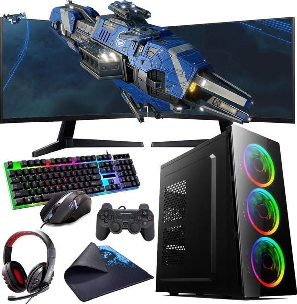 I5 11400F 16GB 480SSD 4GB GTX1650 Çift 24" Monitörlü (Gaming SET) - Image 1