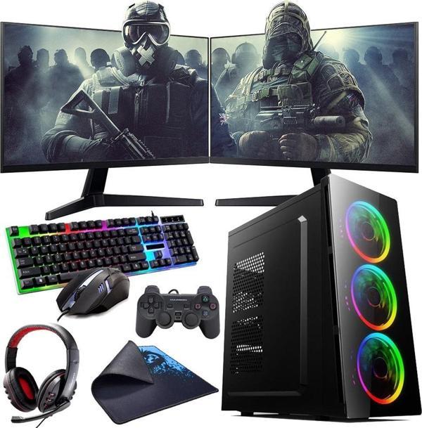 I5 11400F 16GB 480SSD 8GB RTX3050 Çift 24" Monitörlü (Gaming SET) - Image 1