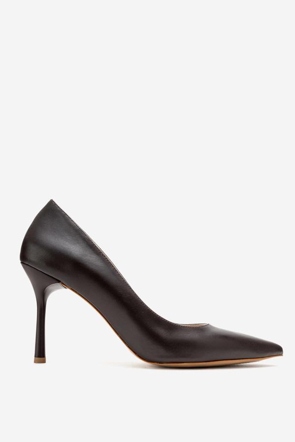 DERİCLUB Kadın Sivri Burun Stiletto ZY 4016 KAHVERENGİ - Image 1