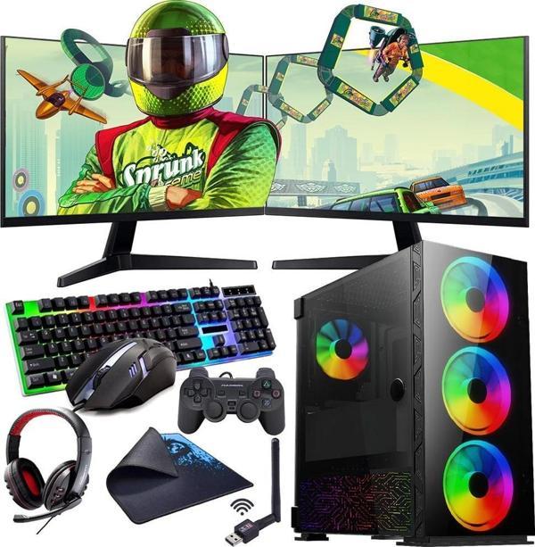 INTEL i3 13100F 16GB 1TB M2 4GB GTX1650 Çift 24" Mon. (Gaming SET) - Image 1
