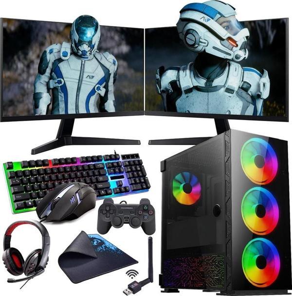 INTEL i3 13100F 16GB 1TB M2 8GB RTX3050 Çift 24" Mon. (Gaming SET) - Image 1