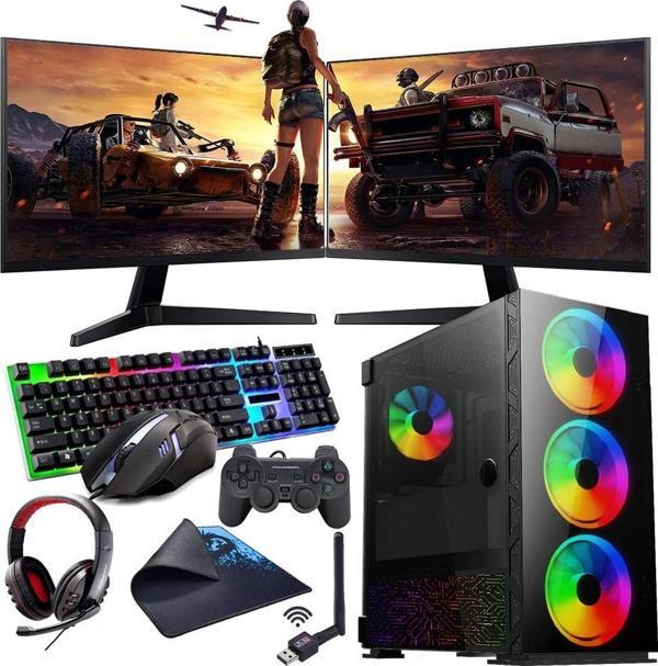 INTEL i3 13100F 16GB 240SSD 1TB HDD 12GB RTX3060 Çift 24" Mon. (Gaming SET) - Image 1