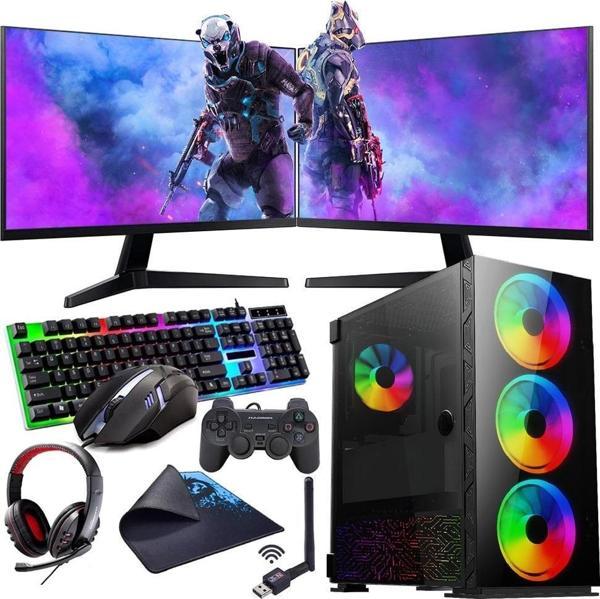 INTEL i7 13700F 16GB 240SSD 1TB HDD 4GB GTX1650 Çift 24" Mon. (Gaming SET) - Image 1