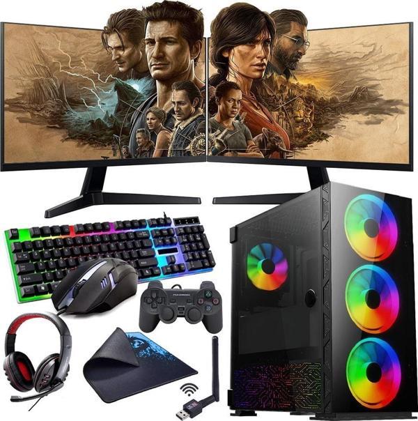 INTEL i7 13700F 16GB 240SSD 1TB HDD 8GB RTX3050 Çift 24" Mon. (Gaming SET) - Image 1