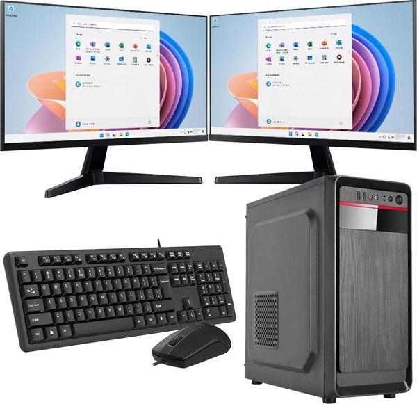 INTEL I5 12400 8GB 120GB SSD Çift 24" Monitörlü Ev ve Ofis Bilgisayarı (Business) - Image 1