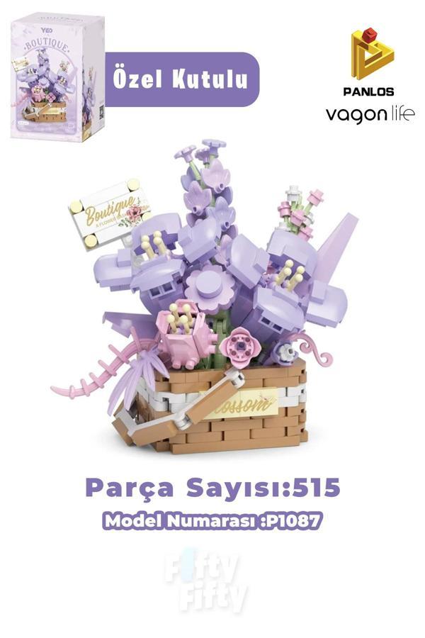 Panlos BOUTIQUE Serisi Mini Çiçek Buketi 515 Parça Oyuncak Yapım Seti -FFP1087 - Image 1