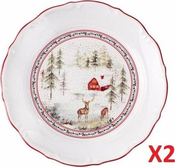 Porland Caribou Düz Tabak 24cm 2'li 04ap022130 - Image 1