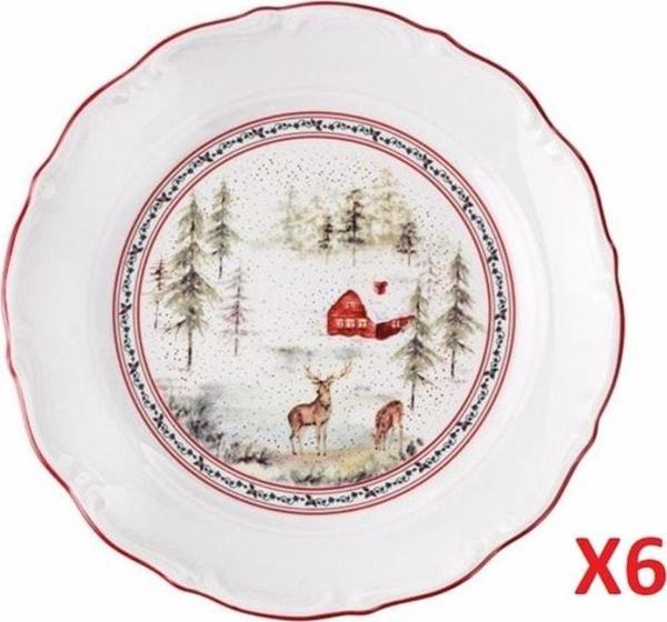 Porland Caribou Düz Tabak 24cm 6'lı 04ap022130 - Image 1