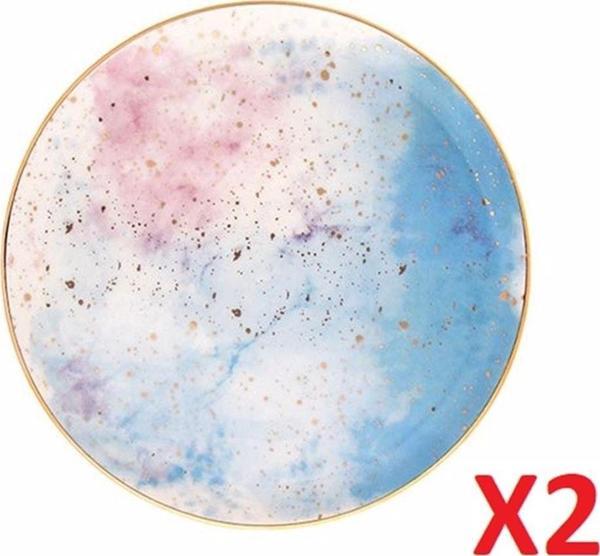 Porland Cosmos Desen Düz Tabak 17cm 2'li 04alm006681 - Image 1
