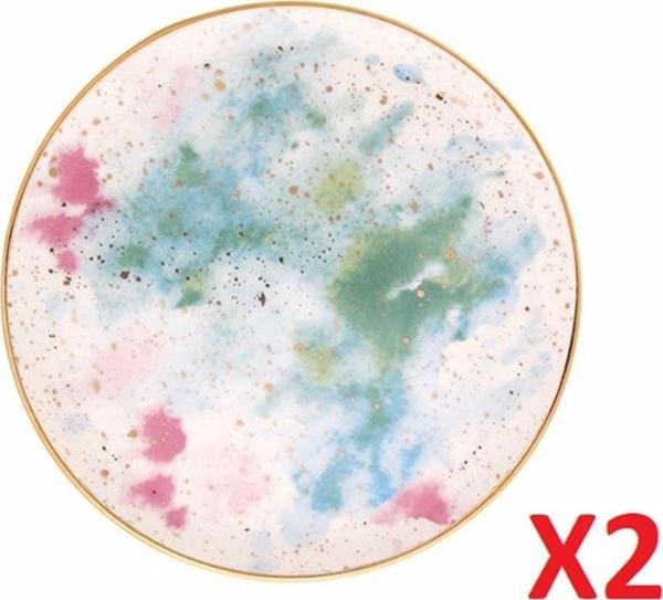 Porland Cosmos Desen Düz Tabak 17cm 2'li 04alm006683 - Image 1